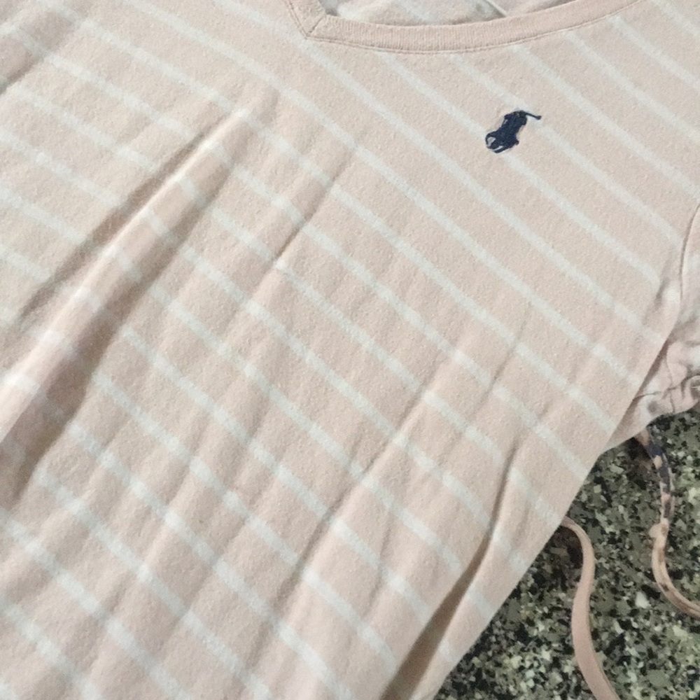 POLO RL ||  pink&white stripped shirt ✨